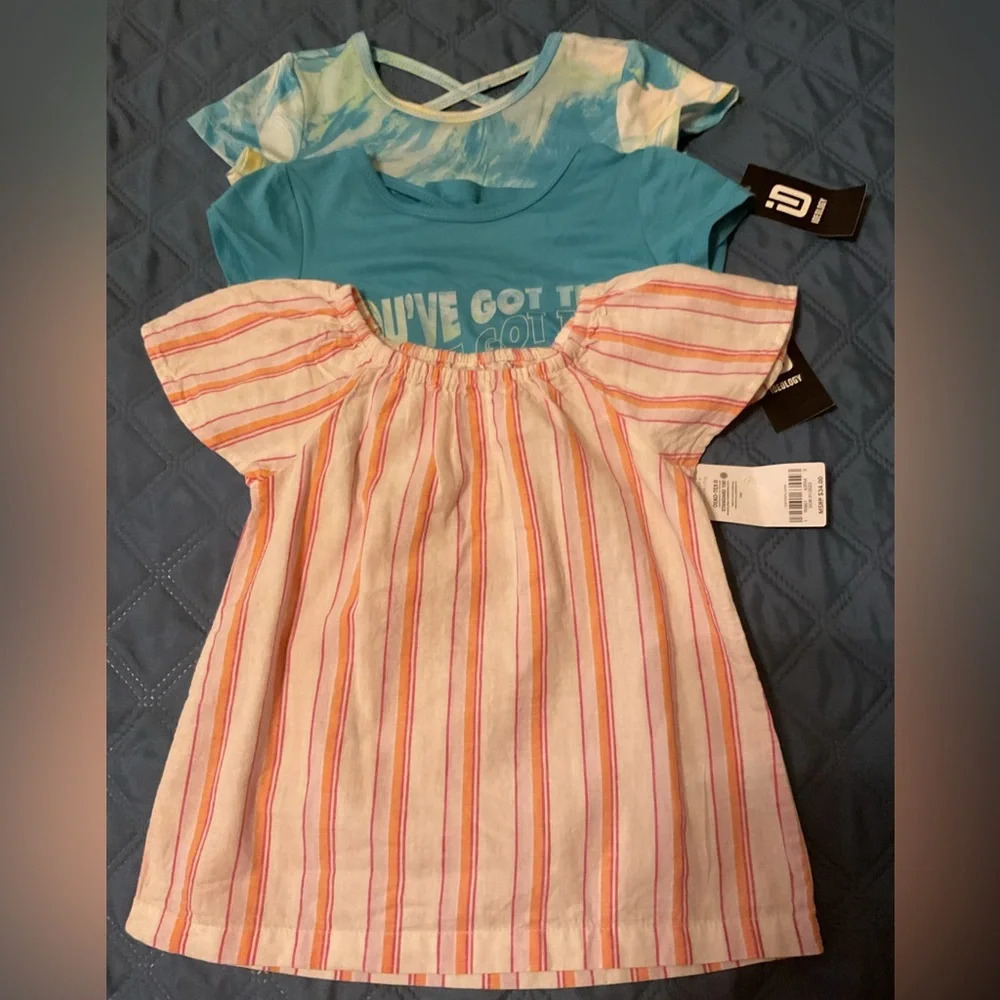 Carters & Ideology Little Girls Short Sleeve Bundle. Size 3T NWT
